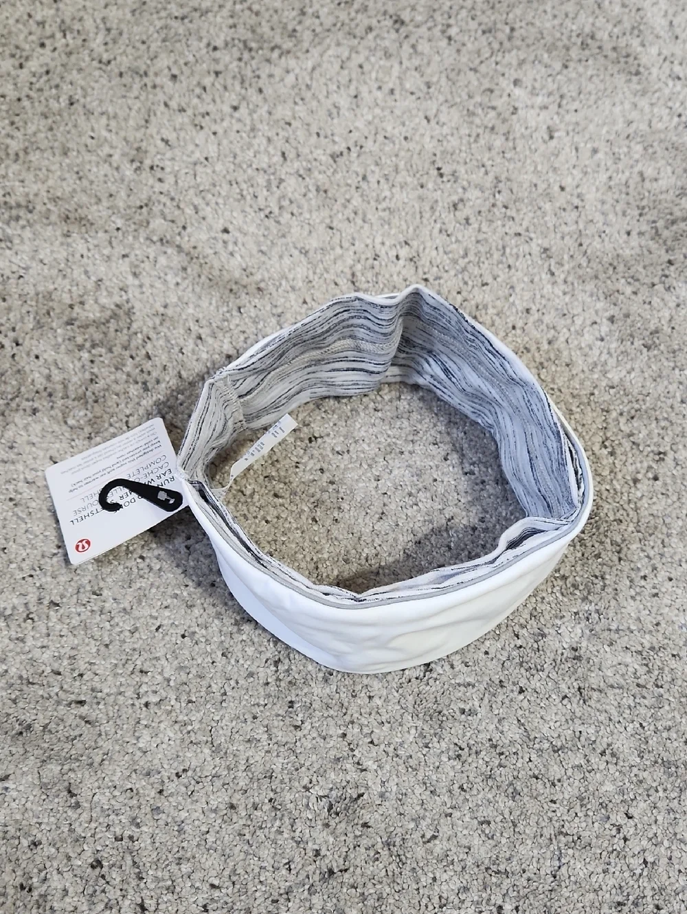 New Lululemon Run And Done Ear Warmer (Softshell) Space Dye Camo White Silver